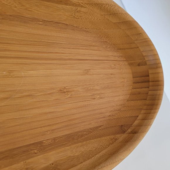 Totally‎ Bamboo Oval Wooden Serving Bowl Natural Bamboo Color - Picture 10 of 12